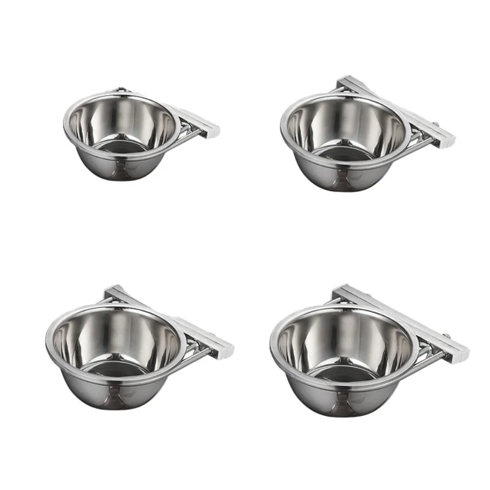 Stainless Steel Dog Bowl Food Hang-on Cage Cup Hanger for Pets Water Drinking Cages Feeding Tools Esg19232