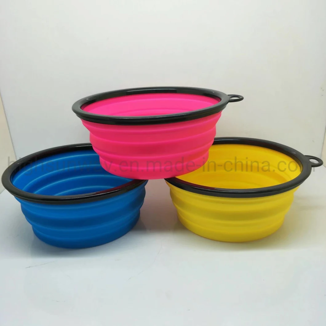 Silicone Collapsible Pet Bowl,Collapsible Dog Bowl,Foldable Expandable Cup Dish ,Foldable Expandable Bowl Dish Pet Raised Dog/Cat Travel Bowl Food Water Feeding