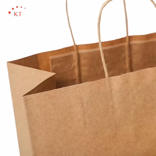 FSC Embalaje biodegradable Alimentos reutilizables Arroz Regalo Basura Promocional Compras Arena para gatos Alimentos para mascotas Blanco Marrón Papel Kraft Mango Empaquetado Bolsa de papel