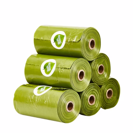 Ziplock Basura Basura Compostable Camiseta biodegradable Heavy Duty HDPE PLA Pbat LDPE PE Plástico personalizado Caca de perro Fabricante de pañales Bolsa de basura con cordón