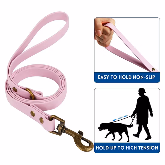 Collares de perro mascota ajustables impermeables de lujo de PVC