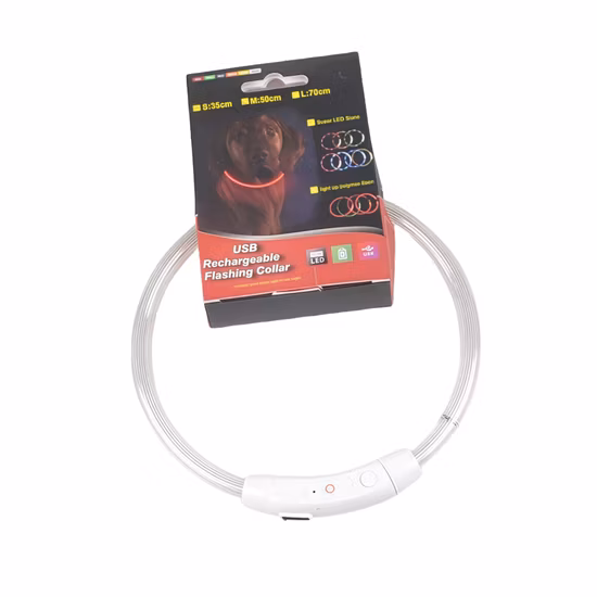 Nueva fábrica al por mayor LED Pet Collar recargable